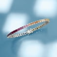 thumbnail image 2 of Ross-Simons 8.70 ct. t.w. Princess-Cut Rainbow Simulated Sapphire Tennis Bracelet in Sterling Silver, Women's, Adult, 2 of 5