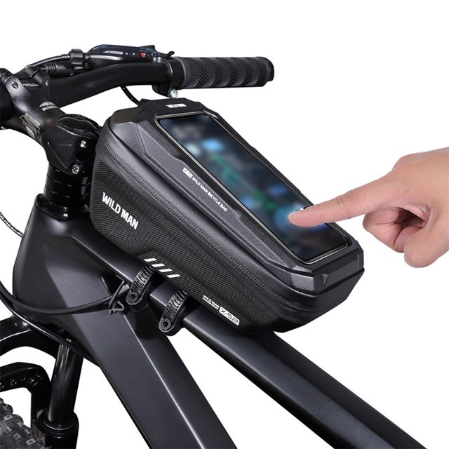 Bike Top Tube Bag Containers Universal Bicycles Component Organizer Accessory Touch Screen Cycling Frame Pouch Accessories Black Red
