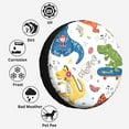 thumbnail image 6 of Kdxio Dinosaur Listening to Music for Tire Cover Wheel Protectors Tyre Covers Weatherproof Wheel Covers Universal Fit for Trailer Rv SUV Truck Camper Travel Trailers 16 inch, 6 of 8