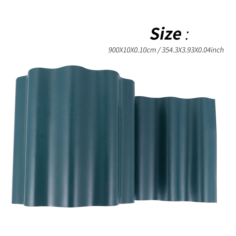 LOLIPPYY 2 Rolls Dark Green Plastic Garden Edging for Yard Lawn, Decorative Landscape Border, Lawn Edging Solution