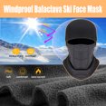 thumbnail image 5 of Winter Face Mask for Men Balaclava Fleece Neck Gaiter Cold Weather Head Cover Thermal Hat Gray, 5 of 9