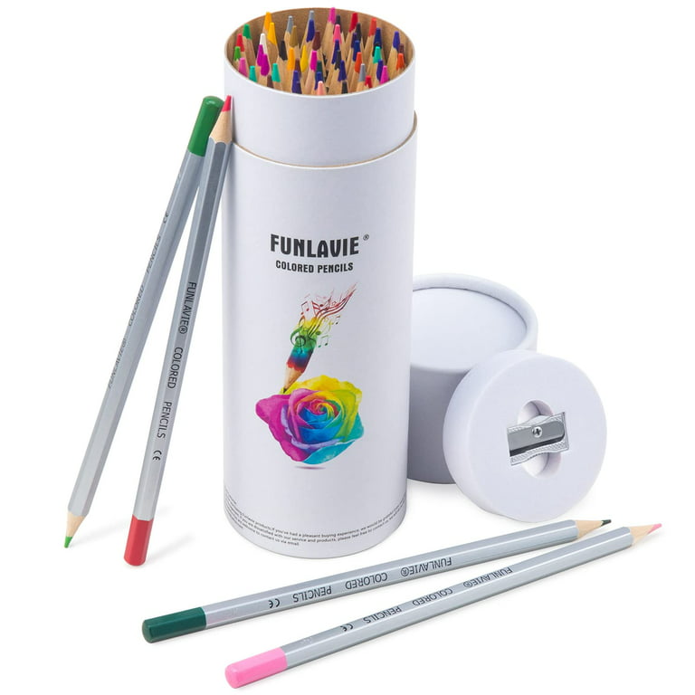 FUNLAVIE Colored Pencils 24 Coloring Pencils Premium Professional