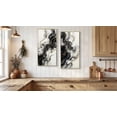 thumbnail image 2 of Euroco Modern Minimalist Abstract Wall Art Set of 2, Large Framed Canvas Prints Paintings Wall Decor, Black Gold Pictures for Hallway Office,20x40In, 2 of 8