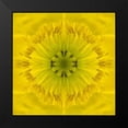 thumbnail image 2 of Grayscale 15x15 Black Modern Framed Museum Art Print Titled - Flower Medallion II, 2 of 5