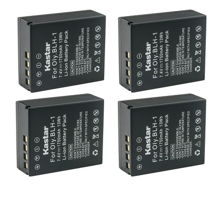 Kastar Fully Decoded Battery 4-Pack Replacement for Olympus BLH-1 BLH-01 PS-BLH1 Battery Olympus OM-D E-M1 Mark II OM-D E-M1 MARKII OM-D E-M1X EM1X OM-D EM1 Mark III OM-D E-M1 MARKIII Camera