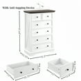 thumbnail image 4 of TrumanPick 6 Drawer Dresser 48" Tall Chest of Drawers Wood Dresser for Bedroom Living Room 32"W x 16"D, White, 4 of 9