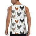 thumbnail image 3 of Easygdp Retro Rooster Men's Tank Top, Sleeveless Muscle T Shirts, Breathable, Quick-Dry, Loose for Gym, Running, Fitness - XX-Large, 3 of 9