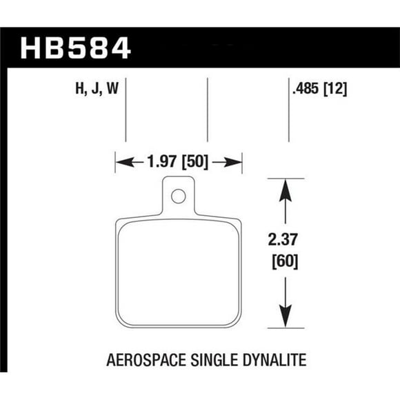 Hawk Performance HB584F.485 12 mm Aérospatial Unique Dynalite Épaisseur HPS Rue Plaquettes de Frein pour Forestier Subaru
