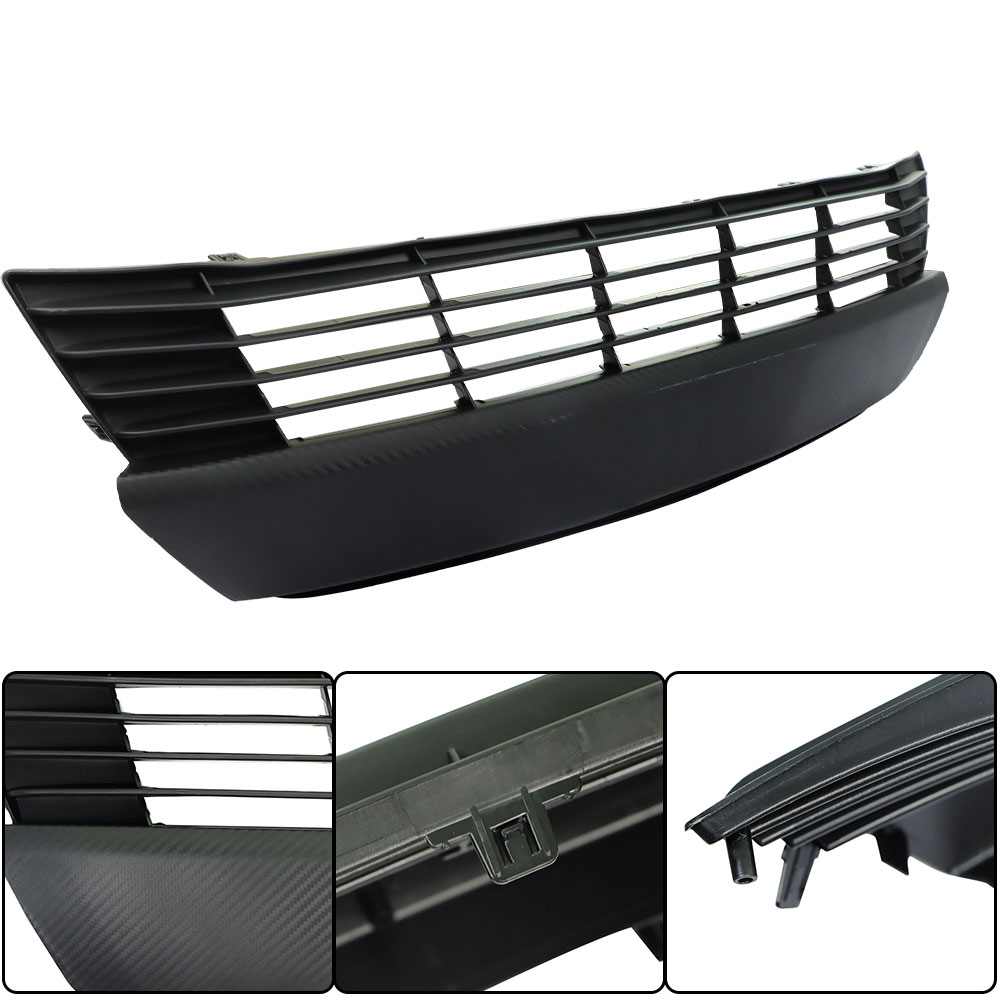 Front Bumper Grille Set (Upper & Lower) – For 2014-2016 Toyota Corolla L/LE/CE – Stunning Unpainted Black