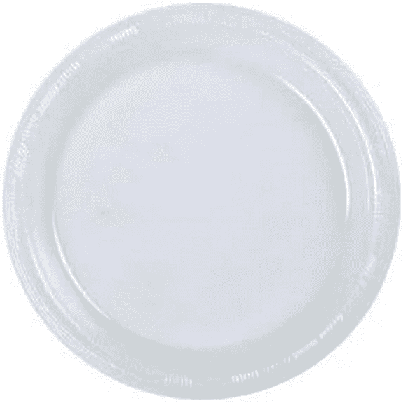 EcoQuality 7 Inch Clear Round Plastic Disposable Salad Plates - For Appetizer, Cake, Snacks, Party Plate - For Catering, Birthday, and Events (50)
