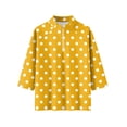 thumbnail image 5 of Zip-Front Polo Top for Women - Casual 3/4 Sleeve Blouse with Collar, Perfect for Golf, Tennis or Active Lifestyle Yellow S, 5 of 7