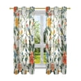 thumbnail image 7 of Yayeee Window Curtains Light Filtering 63"x42" Grommet Panel Pair Home Living Room Decor, Green Floral Pattern, 7 of 7