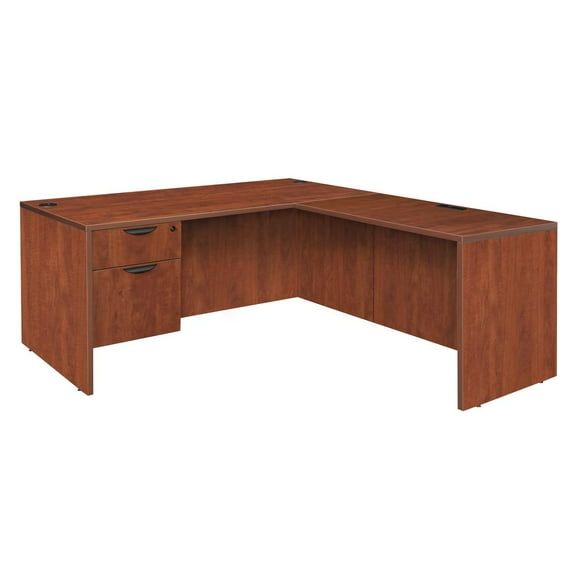 Regency Legacy 60" Single Pedestal L-Desk with 47" Return- Cherry
