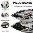thumbnail image 5 of Chef Gnomes Throw Pillow Covers 18x18 Inch Set of 2, Rustic Black White Paid Dessert Cake Cook Waterproof Outdoor Pillow Covers, Decorative Cushion Pillowcases for Couch, Sofa, Bed, Garden, Patio, 5 of 9