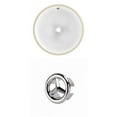 thumbnail image 1 of 15.25-in. W Round Bathroom Undermount Sink Set In White - Chrome Hardware AI-20445, 1 of 1