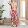 thumbnail image 6 of Lsque Cow And Flower Print Men's Pajama Pants, Lounge Pant - Comfortable Home Wear,Elastic Waistband, Stylish Design-XX-Large, 6 of 9