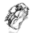 thumbnail image 5 of 8.26" Hot Mens Vintage 316L Stainless Steel Skeleton Skull Bracelet Chain Bangle, 5 of 6