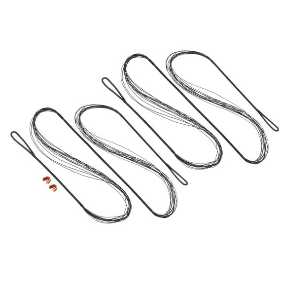 Uxcell Bow String Replacement,12 Strands Recurve Bowstring with Nock Point for AMO 48", Black