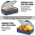 thumbnail image 5 of Iauyy Casserole Carrier for Hot Food Insulated Casserole Travel Carry Bag with Lid Food Warmer Bag for Party/Picnic,White Snowflakes, 5 of 7