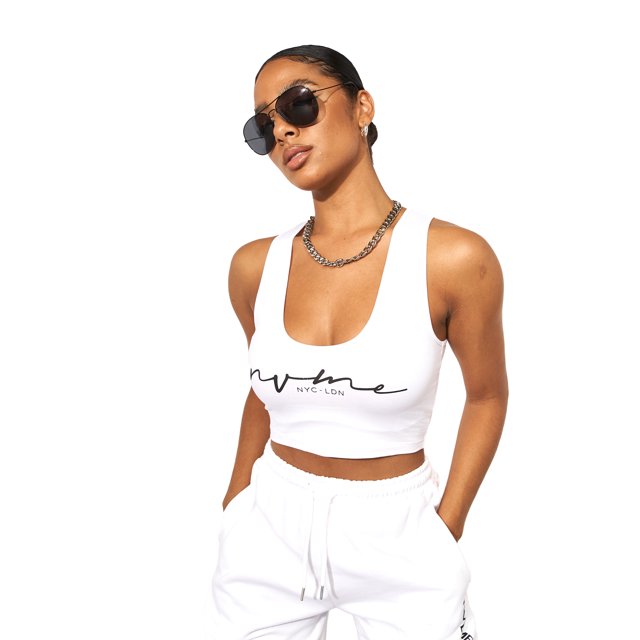 NVME - Camiseta Sin Mangas Mazey para Mujer (Blanco)