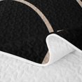 thumbnail image 5 of Homewish Aesthetic Lines Twin Quilt Set,Minimalist Artwork Twin Coverlet Set,Black Brown,2 Pieces, 5 of 7