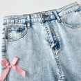 thumbnail image 4 of Ruyang Girls Jeans Flare/Bell Bottom Bow Jeans for Teen High Waist Cute Y2k Stretch Tween Denim Pants Slim Trendy Bootcut Trouser, 4 of 6