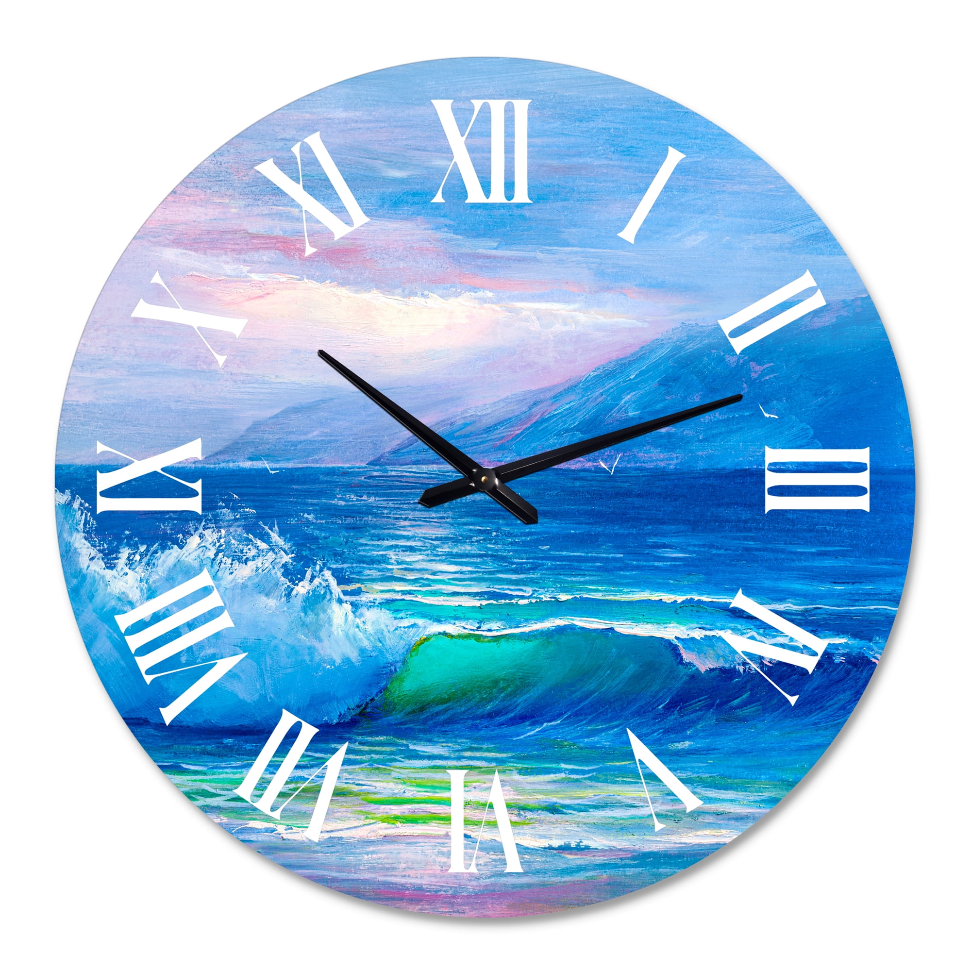 Designart 1 in Coastal Wall Clock