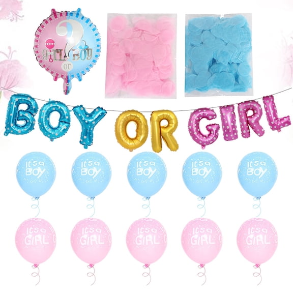 LOLIPPYY 1 Set of Blue Baby Shower Balloons for Parents with Round Shape and Gender Reveal