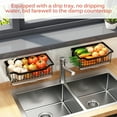 thumbnail image 3 of Stainless Storage Basket Wall-Mounted Spice Rack Functional Spice Holder Large Fruit Drainer Strong Dish Drying Shelf Container for Indoor Kitchen Home, 3 of 9