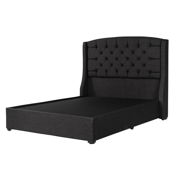 Box Base cama Queen Size + Cabecera Sitka Negro