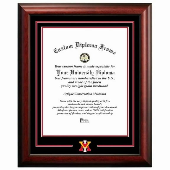 Campus Images VA984SD-157520 15.75 x 20 in. VMI Keydets Spirit Diploma Frame - Satin Mahogany