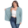 thumbnail image 6 of Gleelist Women's Full Zip Up Hoodie Sweatshirts Plus Size Long Sleeve Oversized Casual Hoodies Sweatshirt Jackets with Pockets(1X-5X), 6 of 7