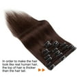 thumbnail image 2 of SEGO Clip in Hair Extensions Human Hair Full Head 100% Real Remy Thick Hair Extensions Silky Straight Balayage Blonde Hair Pieces, 2 of 7