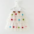 thumbnail image 2 of Gubotare Girls Christmas Dresses Girls Dress Ruffle Tulle Cute Summer Party Princess Sundress Size 8-9 (White,8-9 Years), 2 of 8
