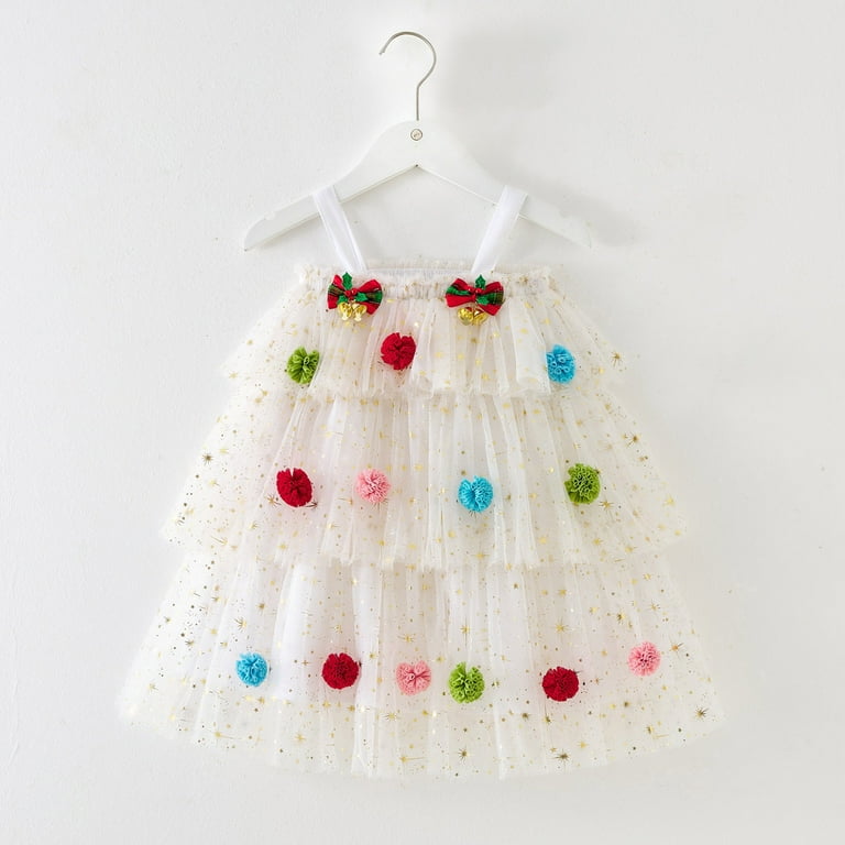 white christmas dresses Holiday Cheers Christmas Tree Tutu Dress – Mia Belle Girls main image 1