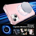 thumbnail image 3 of for iPhone 15 Case, [Compatible with MagSafe][Anti-Yellowing][Military-Grade Protection] Shockproof Corner Enhanced Protection Magnetic Phone Case for iPhone 15,Pink, 3 of 6