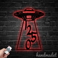 thumbnail image 5 of Handmadetneonsign UFO House Number, UFO Home Address Metal, UFO Home Number Metal Wall Sign 63880, 5 of 5