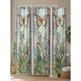 thumbnail image 4 of Purple Vintage Stained Glass Shower Curtain, Flowers Butterfly Waterproof Shower Curtain Set with 12 Hooks Lightweight Washable Fabric Shower Curtains for Bathroom 60x72 Inches, 4 of 6