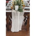 thumbnail image 2 of RU075C Popular boda fiesta baby shower decoración algodón oro rubor rosa verde oscuro beige azul estopilla gasa camino de mesa Tan Jianjun unisex, 2 of 2