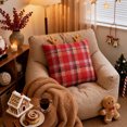 thumbnail image 3 of LIORAGLJ Christmas Plaid Throw Pillow with Reindeer Antlers 3D Holiday Cushion for Sofa Bed, 3 of 7