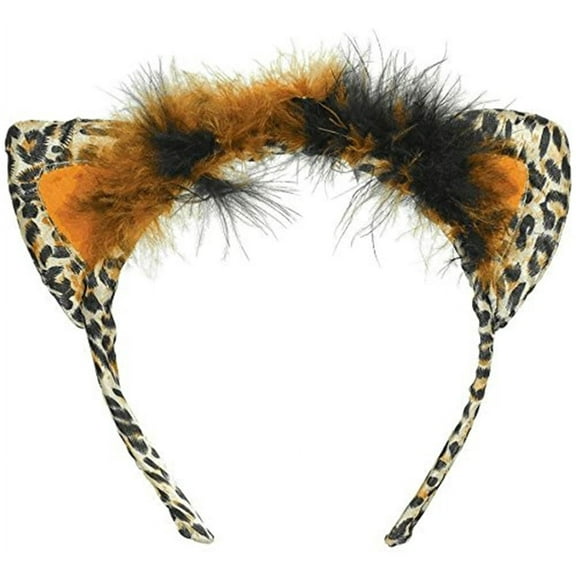 Amscan Leopard Ears Headband, One Size, Multicolor