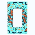 thumbnail image 5 of Metal Light Switch Plate Cover Orange Blue Flower Tile Pattern TIL003, 5 of 13