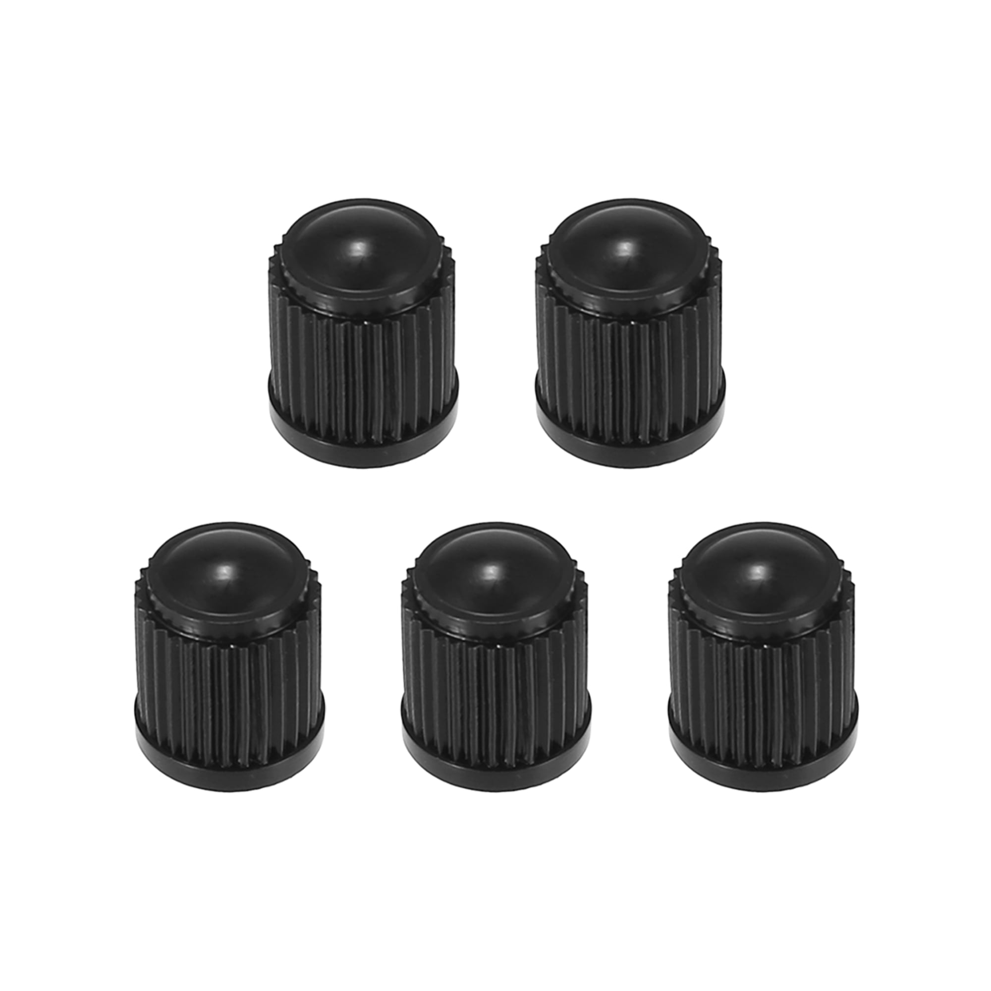 Motoforti Universal Tire Valve Stem Caps Plastic Black for Car Bike 5pcs