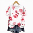 thumbnail image 6 of Towmus Halloween Tshirt Women Graphic Tees Loose Fit Casual Crew Neck Short Sleeve Tops, 6 of 6