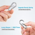 thumbnail image 5 of 10PCS Stainless Steel Carabiners Caribeener Clips, 1.57 Inch Small Caribeaner Spring Snap Hooks, Heavy Duty Keychain, 5 of 5