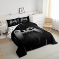 thumbnail image 3 of Homewish Gaming Gamer Teens Queen Comforter Set, Grey Game Controller Bedding Sets, Futuristic Game Console Reversible Bedding Comforter Set, Microfiber Bedroom Decor, 3-Piece, 3 of 8