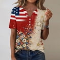 thumbnail image 2 of MEICHEN Summer Usa 250th Anniversary Tops for Women Casual Print Blouses Patriotic Graphic Tees Short Sleeve V Neck T Shirt, 2 of 6