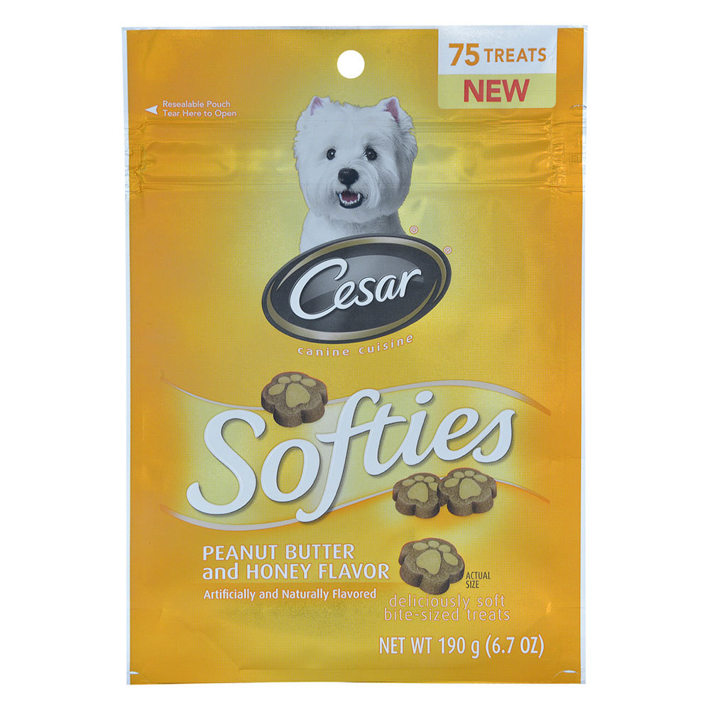 Cesar Softies Peanut Butter And Honey Dog Treats 6.7 Oz 75 Treats