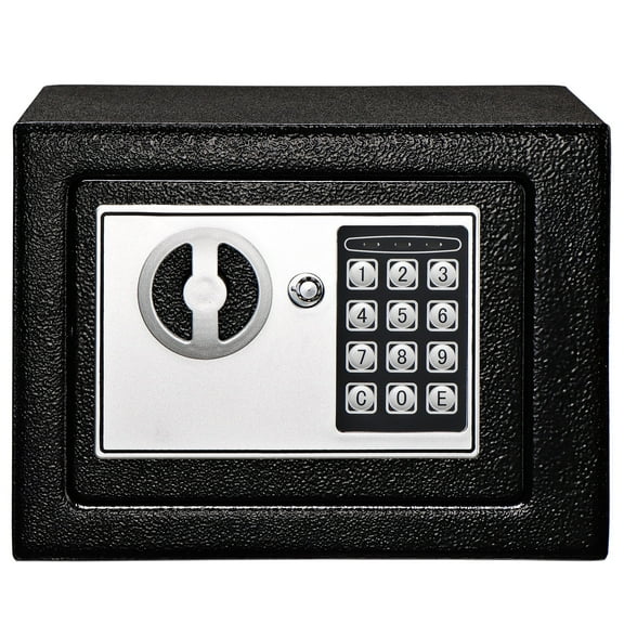 Small Fireproof Safe Box with Electronic Keypad, Large Capacity Security Safe for Home and Office, Protect Valuables, Documents, Jewelry, Cash（9.1" x 6.7" x 6.7''）