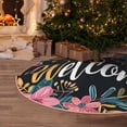 thumbnail image 5 of Lukts Floral Welcome Sign Print Color Life Christmas Tree Skirt, Winter Holiday Tree Mat Decoration ,Can be Used as A Shawl-36", 5 of 6
